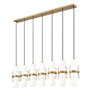Cayden 7 Light 54" Linear Pendant in Modern Gold