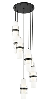 Cayden 7 Light 18" Pendant in Matte Black