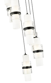 Cayden 7 Light 18" Pendant in Matte Black