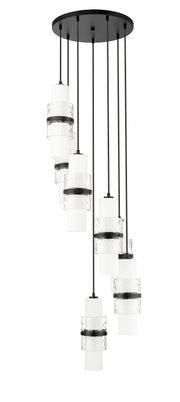 Cayden 7 Light 18" Pendant in Matte Black