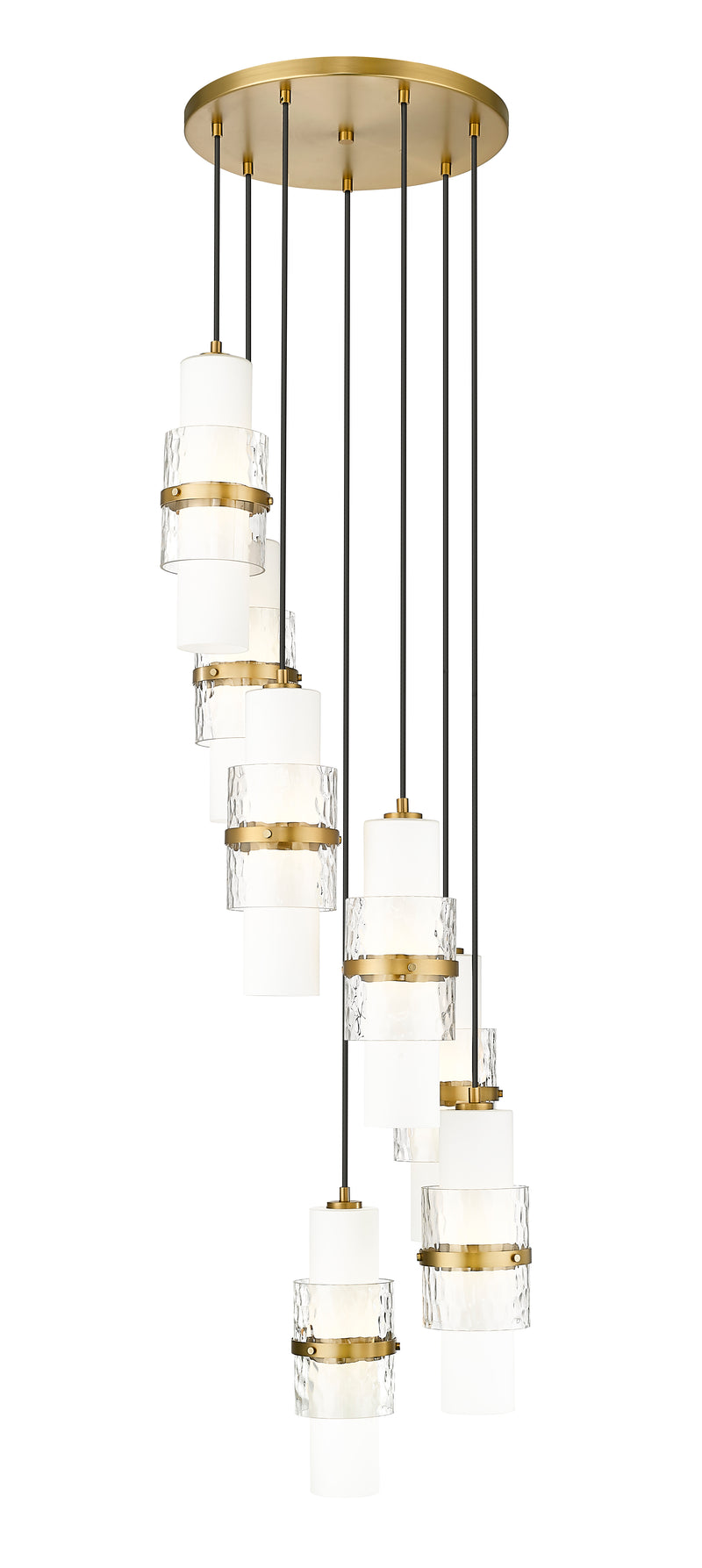 Cayden 7 Light 18" Pendant in Modern Gold