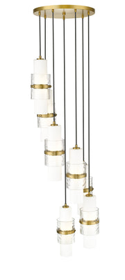 Cayden 7 Light 18" Pendant in Modern Gold