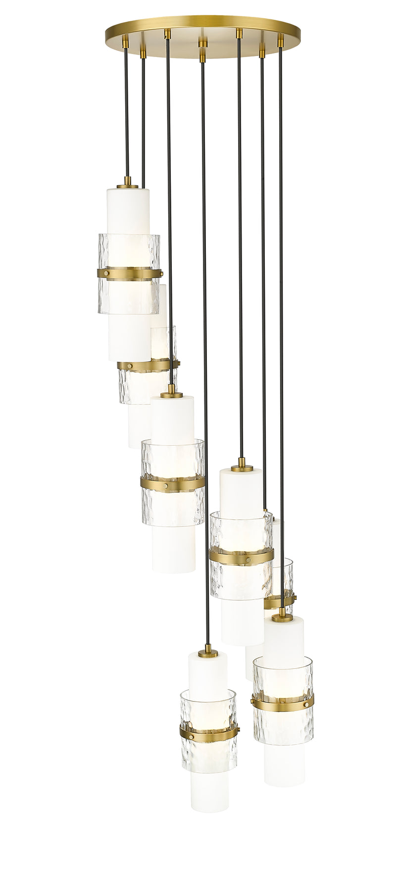 Cayden 7 Light 18" Pendant in Modern Gold