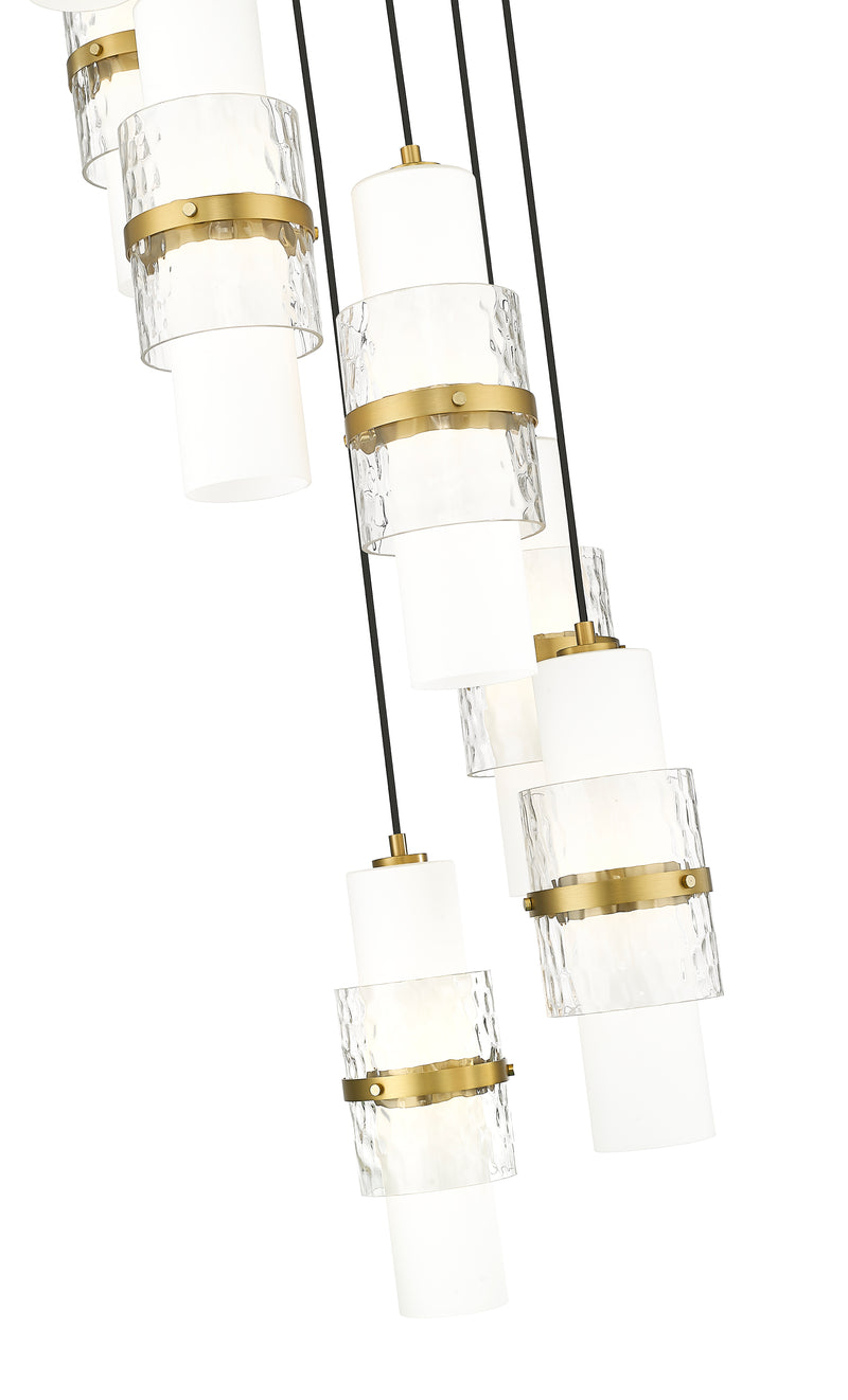 Cayden 7 Light 18" Pendant in Modern Gold
