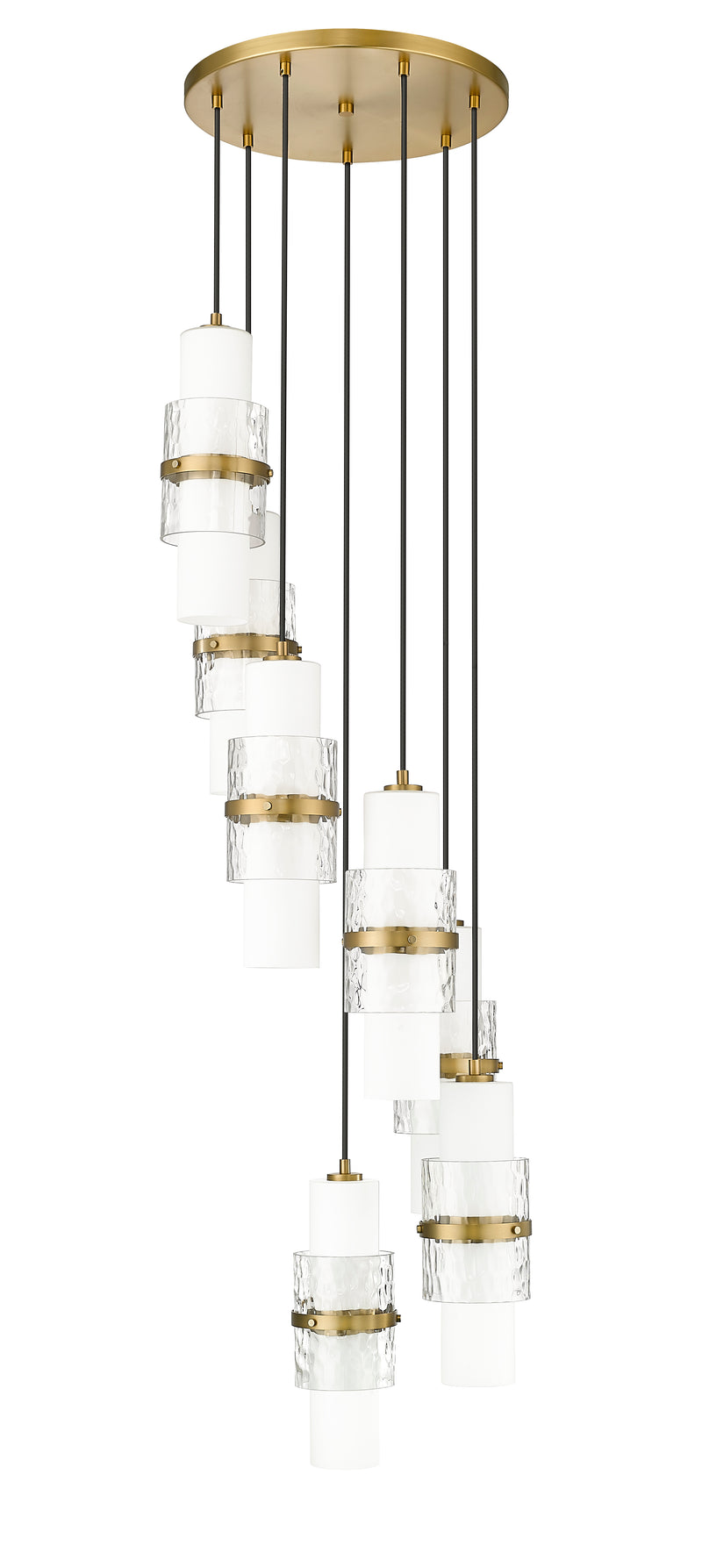 Cayden 7 Light 18" Pendant in Modern Gold