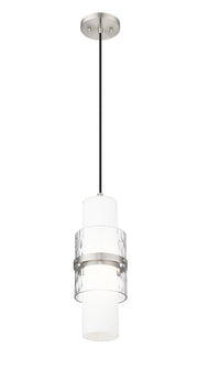 Cayden 1 Light 6.5" Pendant, Cord Mount in Brushed Nickel
