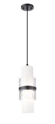 Cayden 1 Light 6.5" Pendant, Cord Mount in Matte Black