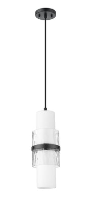 Cayden 1 Light 6.5" Pendant, Cord Mount in Matte Black