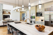 Cayden 1 Light 6.5" Pendant, Cord Mount in Matte Black in a room setting