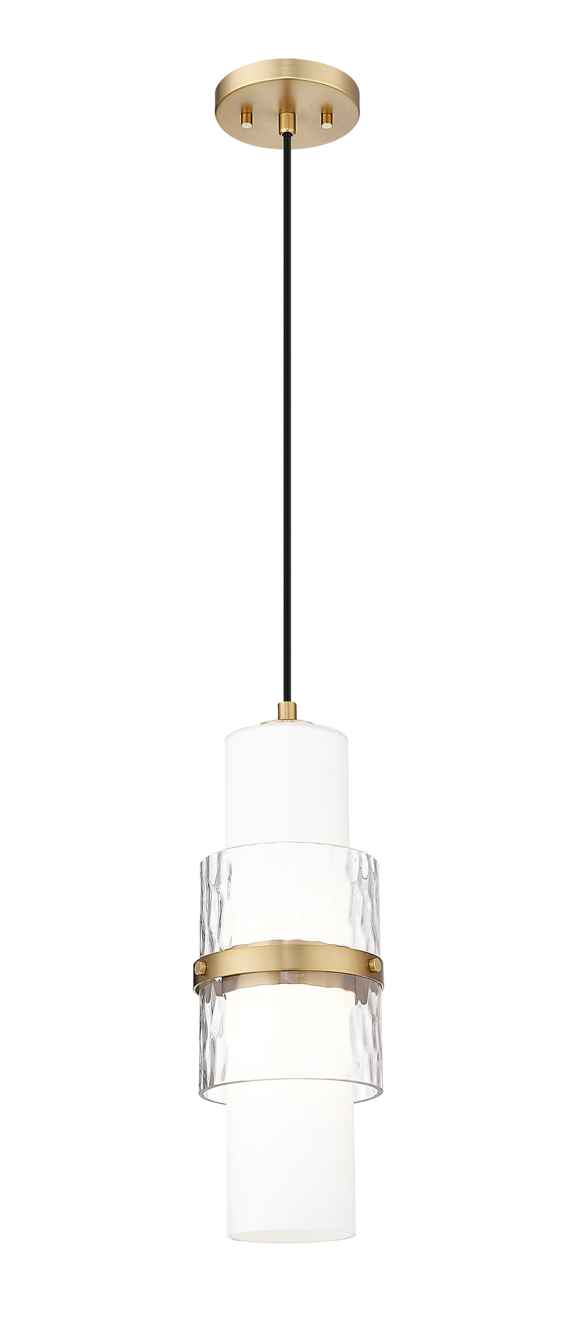 Cayden 1 Light 6.5" Pendant, Cord Mount in Modern Gold