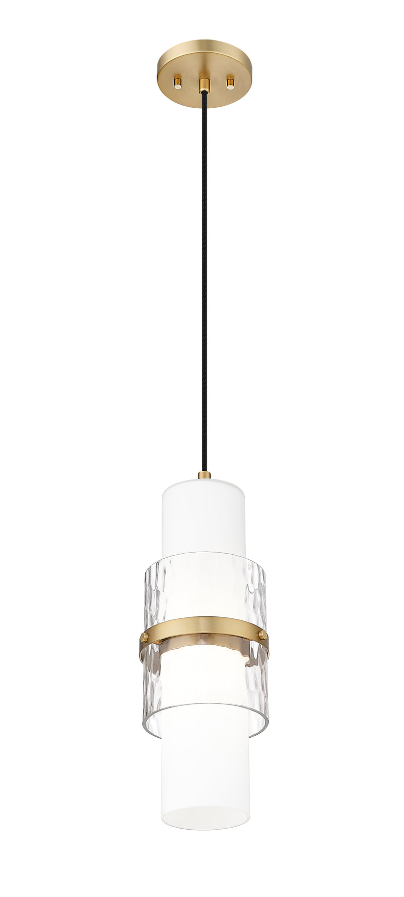 Cayden 1 Light 6.5" Pendant, Cord Mount in Modern Gold