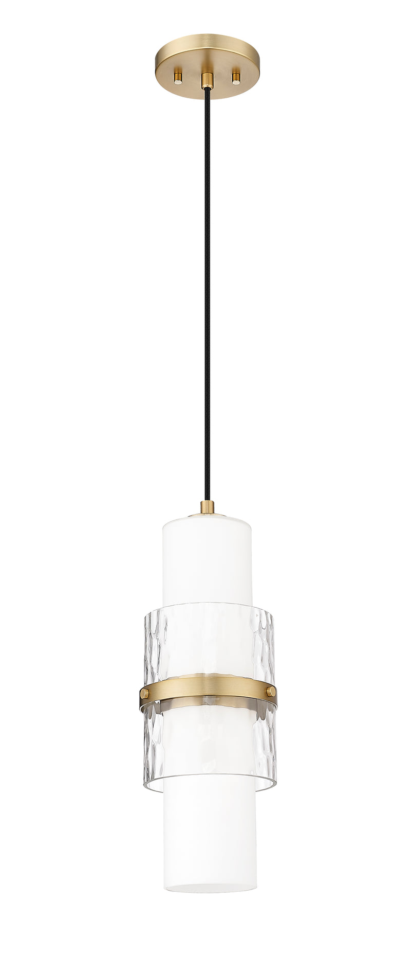 Cayden 1 Light 6.5" Pendant, Cord Mount in Modern Gold