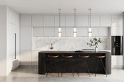 Cayden 1 Light 6.5" Pendant, Cord Mount in Modern Gold in a room setting