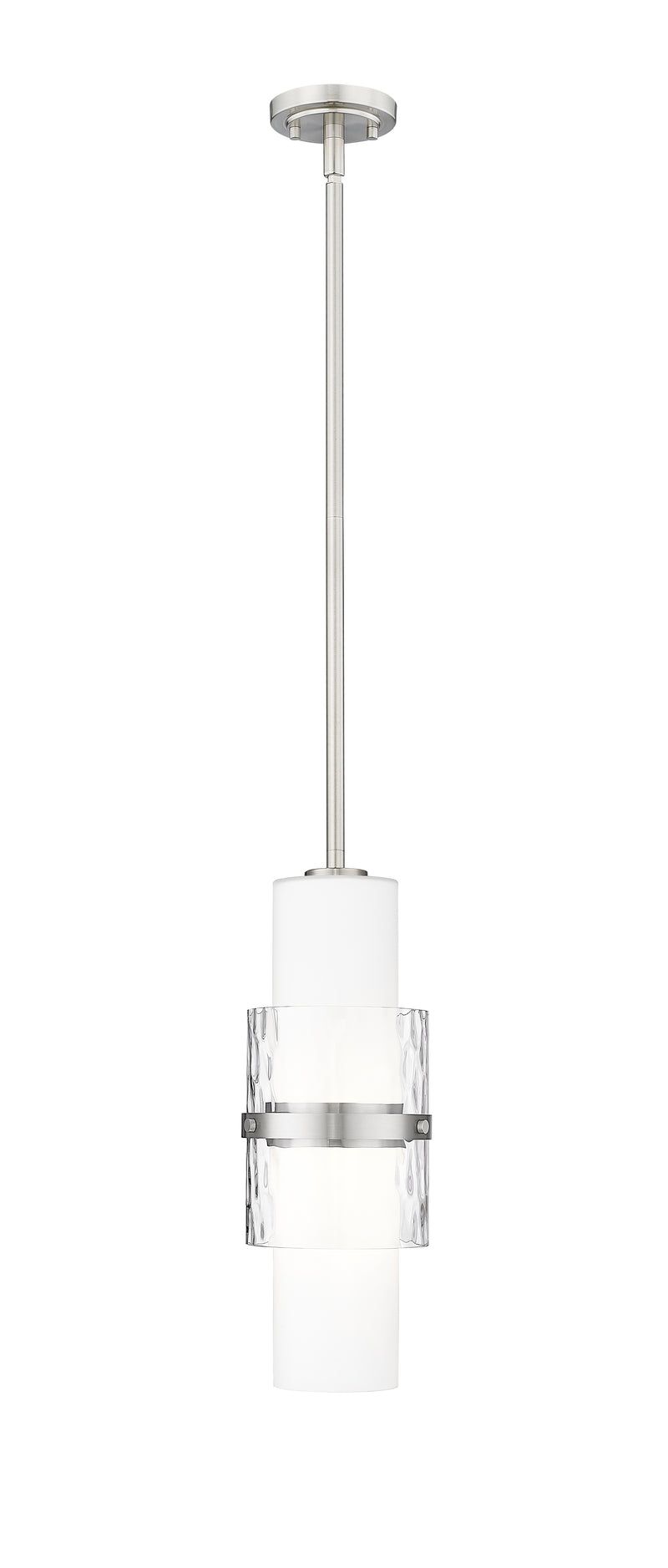 Cayden 1 Light 6.5" Pendant, Rod Mount in Brushed Nickel