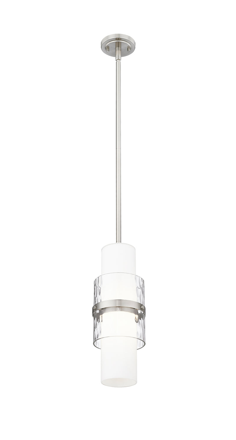 Cayden 1 Light 6.5" Pendant, Rod Mount in Brushed Nickel