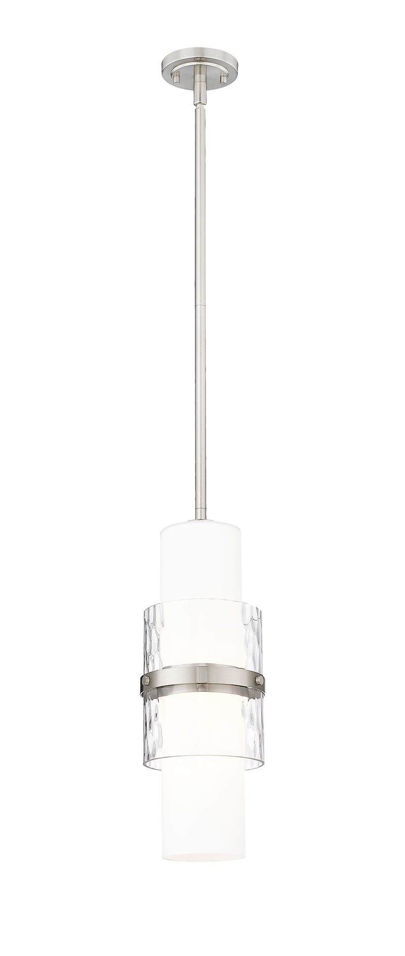 Cayden 1 Light 6.5" Pendant, Rod Mount in Brushed Nickel