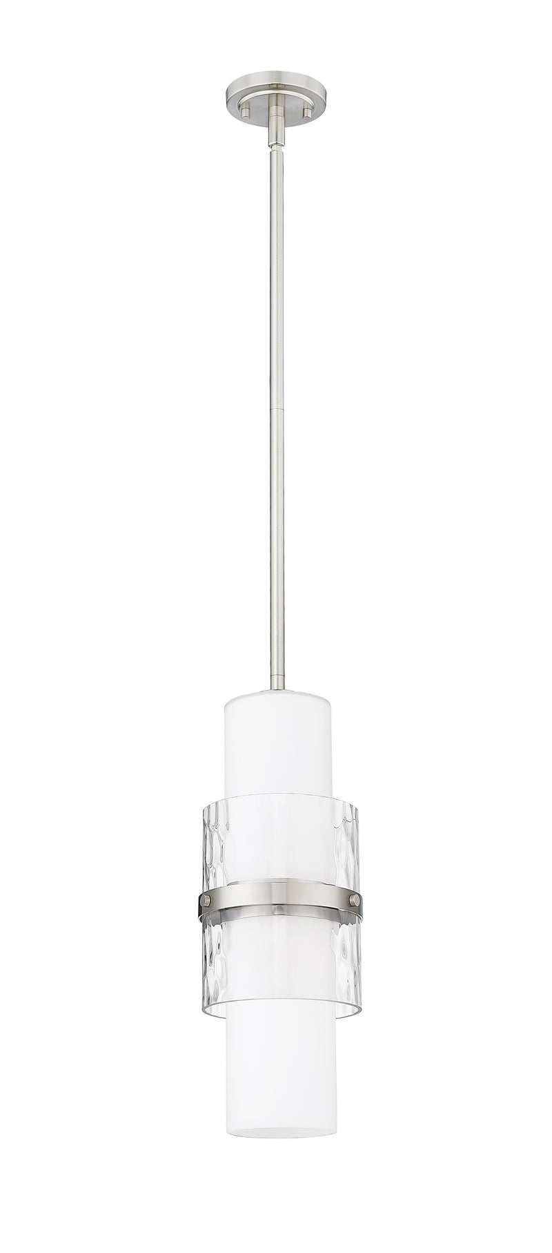 Cayden 1 Light 6.5" Pendant, Rod Mount in Brushed Nickel