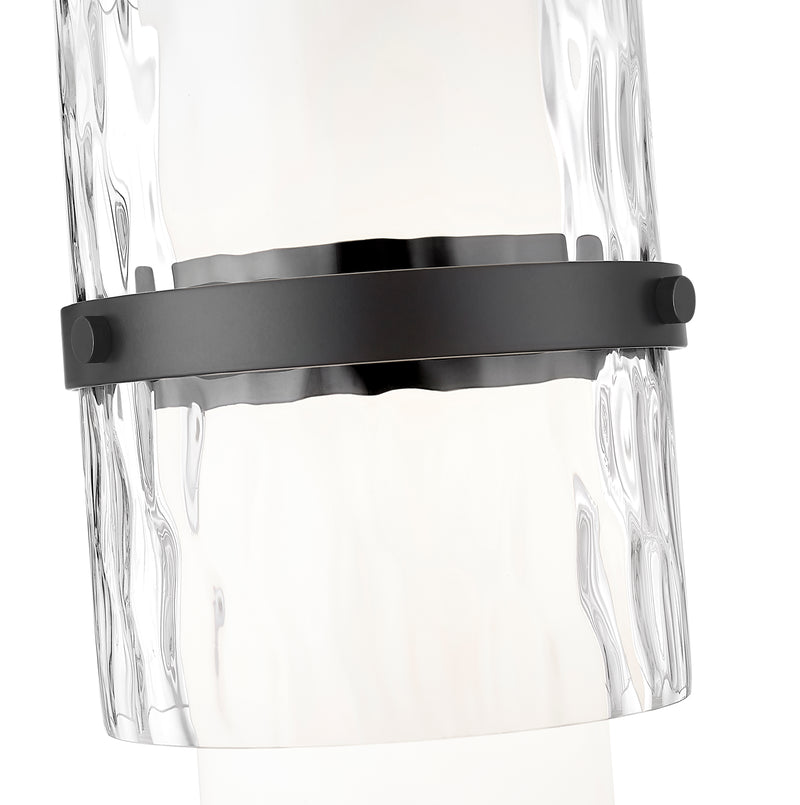 Cayden 1 Light 6.5" Pendant, Rod Mount in Matte Black