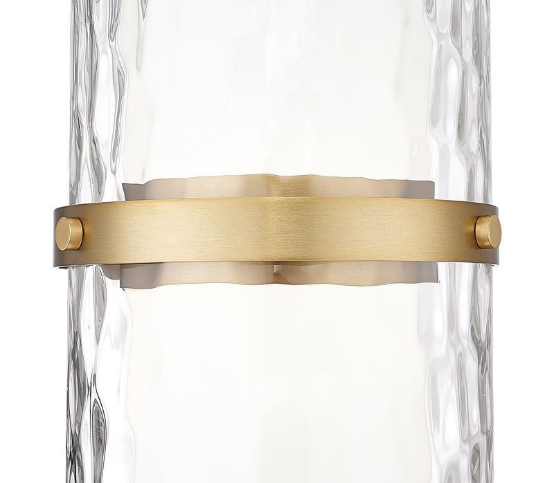 Cayden 1 Light 6.5" Pendant, Rod Mount in Modern Gold