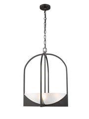 Devon 4 Light 18" Pendant in Matte Black