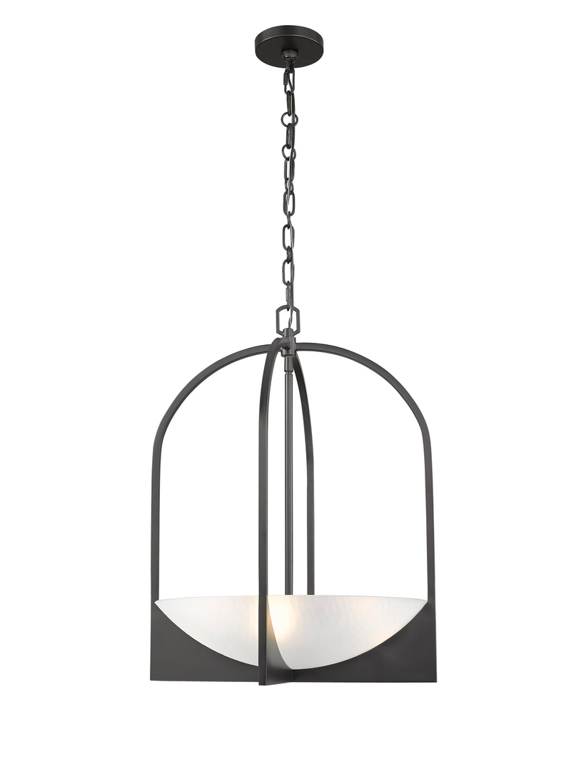 Devon 4 Light 18" Pendant in Matte Black