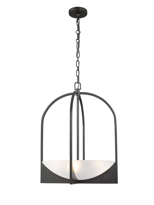 Devon 4 Light 18" Pendant in Matte Black