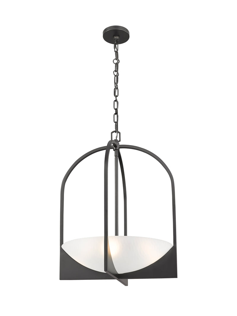 Devon 4 Light 18" Pendant in Matte Black