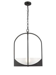 Devon 4 Light 18" Pendant in Matte Black