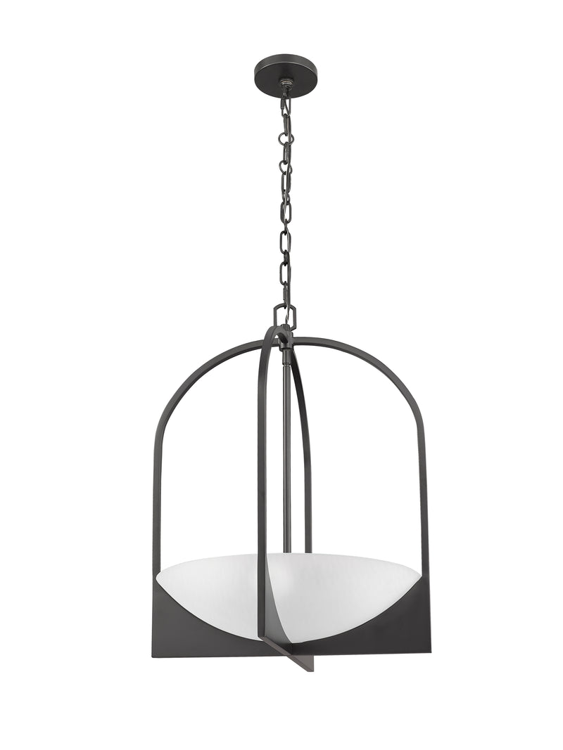 Devon 4 Light 18" Pendant in Matte Black