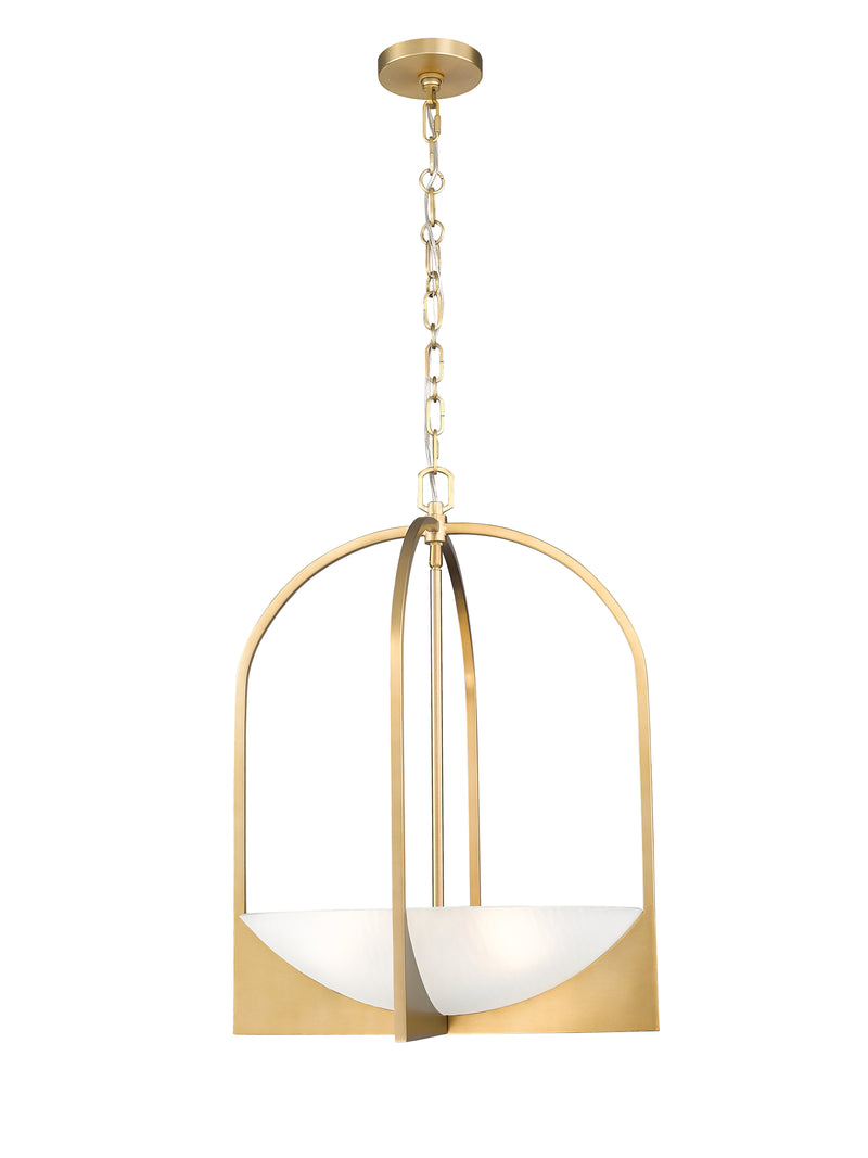 Devon 4 Light 18" Pendant in Modern Gold