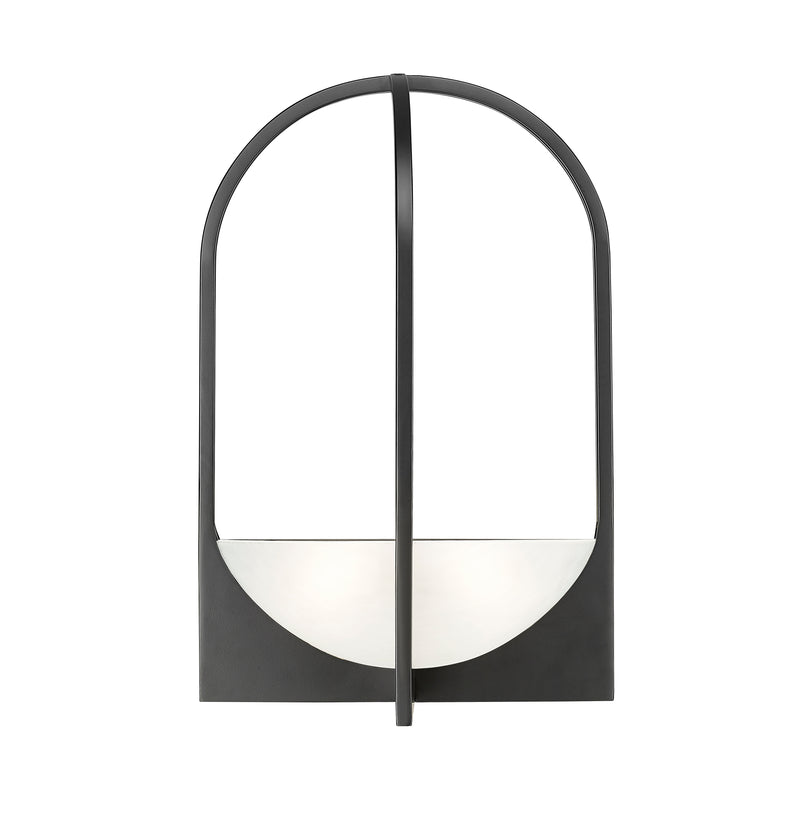 Devon 2 Light 12" Wall Sconce in Matte Black