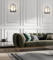 Devon 2 Light 12" Wall Sconce in Matte Black in a room setting