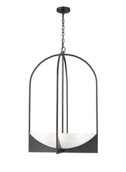 Devon 6 Light 24" Pendant in Matte Black