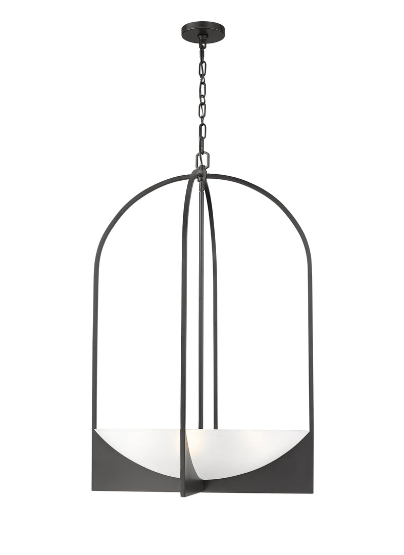 Devon 6 Light 24" Pendant in Matte Black