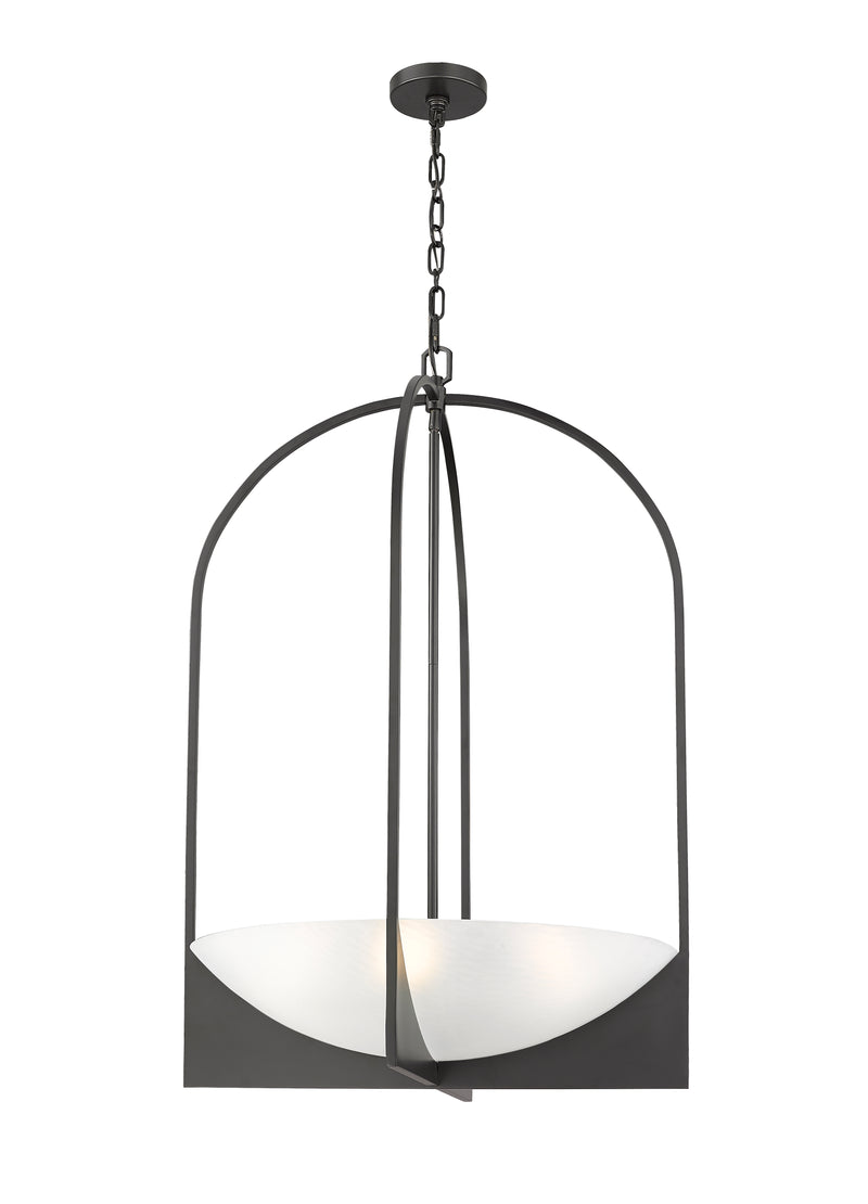 Devon 6 Light 24" Pendant in Matte Black