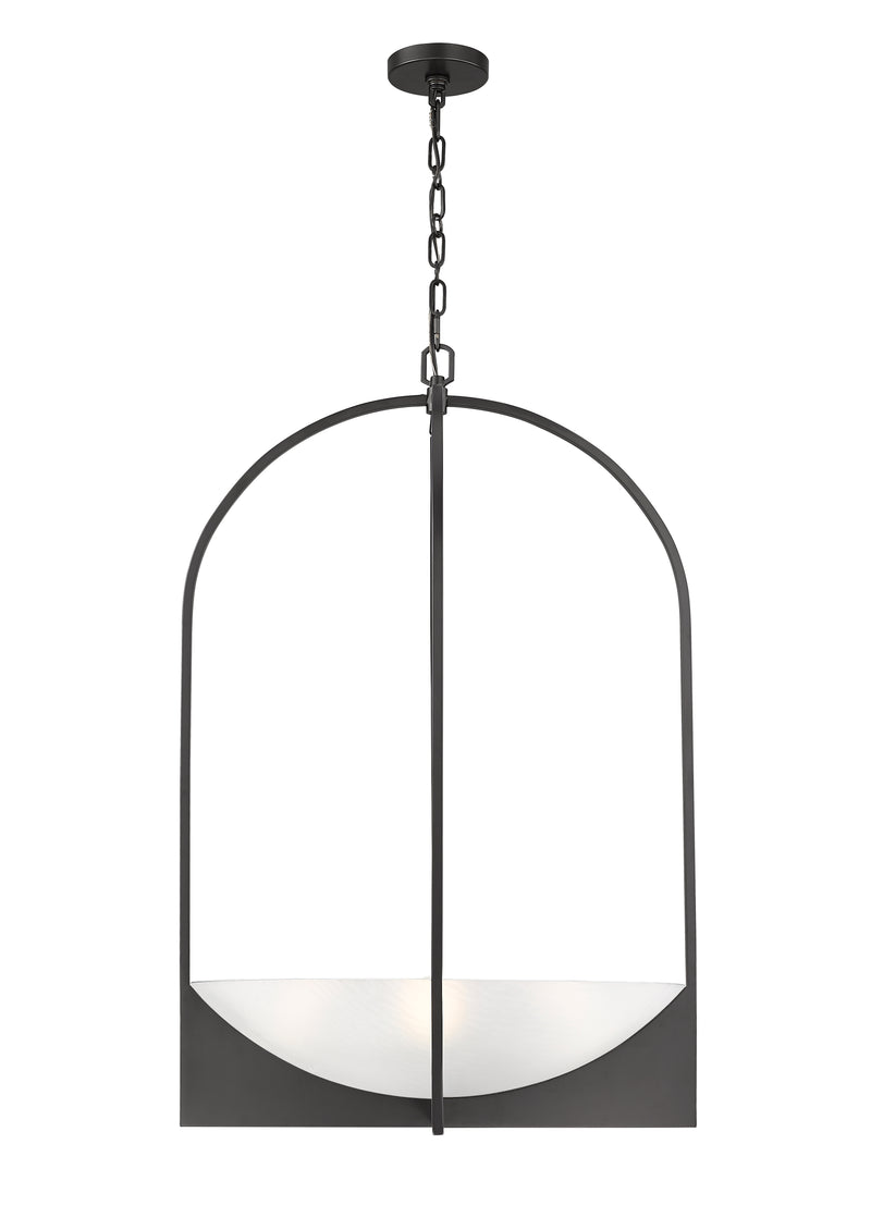 Devon 6 Light 24" Pendant in Matte Black