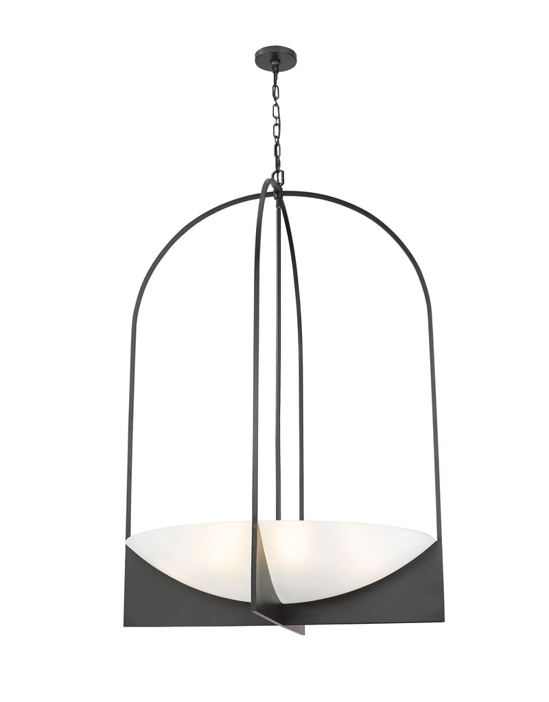 Devon 8 Light 32" Pendant in Matte Black
