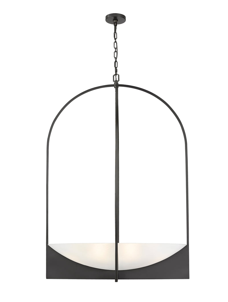Devon 8 Light 32" Pendant in Matte Black