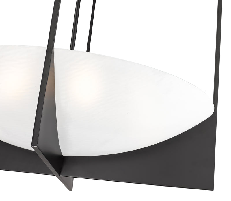 Devon 8 Light 32" Pendant in Matte Black