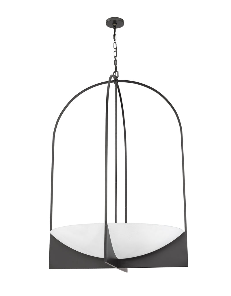 Devon 8 Light 32" Pendant in Matte Black