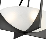 Devon 4 Light 18" Semi Flush Mount in Matte Black