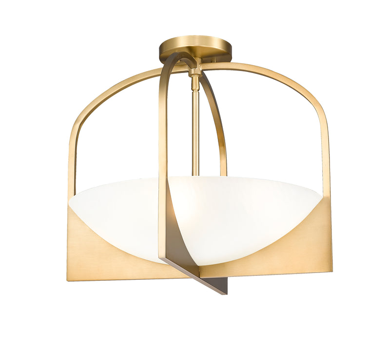 Devon 4 Light 18" Semi Flush Mount in Modern Gold