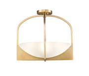 Devon 4 Light 18" Semi Flush Mount in Modern Gold