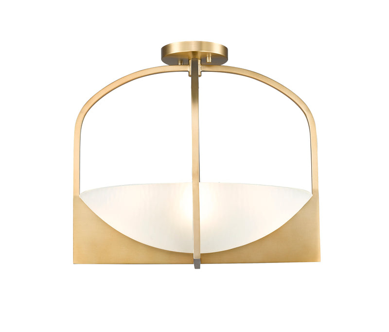 Devon 4 Light 18" Semi Flush Mount in Modern Gold