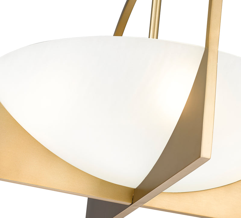 Devon 4 Light 18" Semi Flush Mount in Modern Gold
