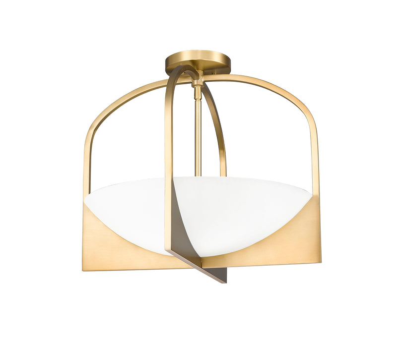 Devon 4 Light 18" Semi Flush Mount in Modern Gold