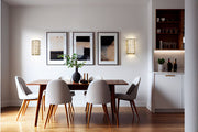 Harden 2 Light 8" Wall Sconce in Modern Gold in a room setting