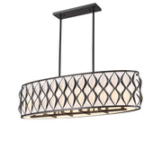 Harden 10 Light 43" Linear Pendant in Matte Black