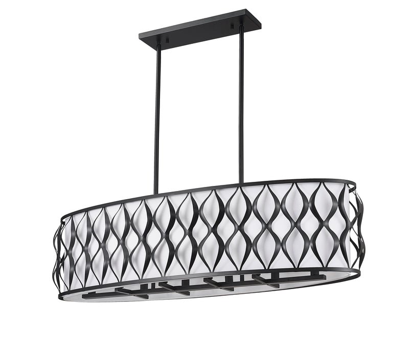 Harden 10 Light 43" Linear Pendant in Matte Black