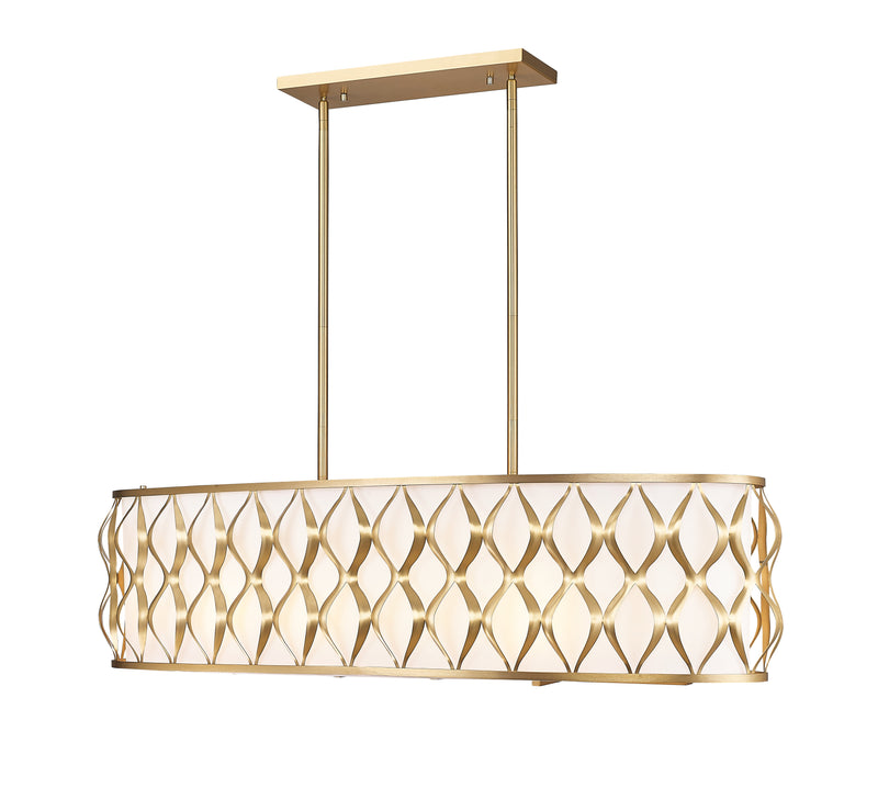 Harden 10 Light 43" Linear Pendant in Modern Gold